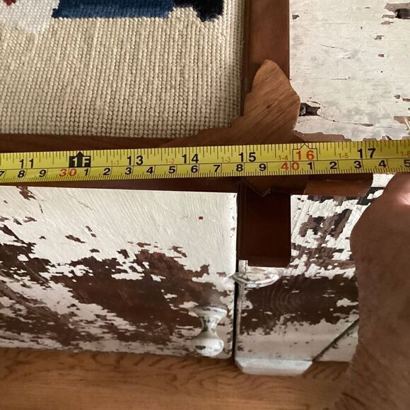 Vintage Needlepoint Sailor Boy Brockner and Girl Fay Flapper Custom Oak Frames - Picture 8 of 9